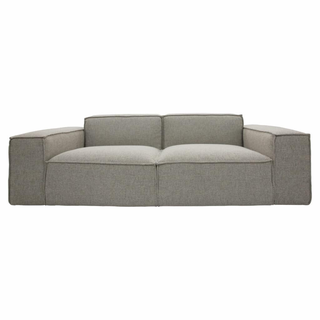 Atticus 3 Seat Sofa Pepper No Cushion_1 Front