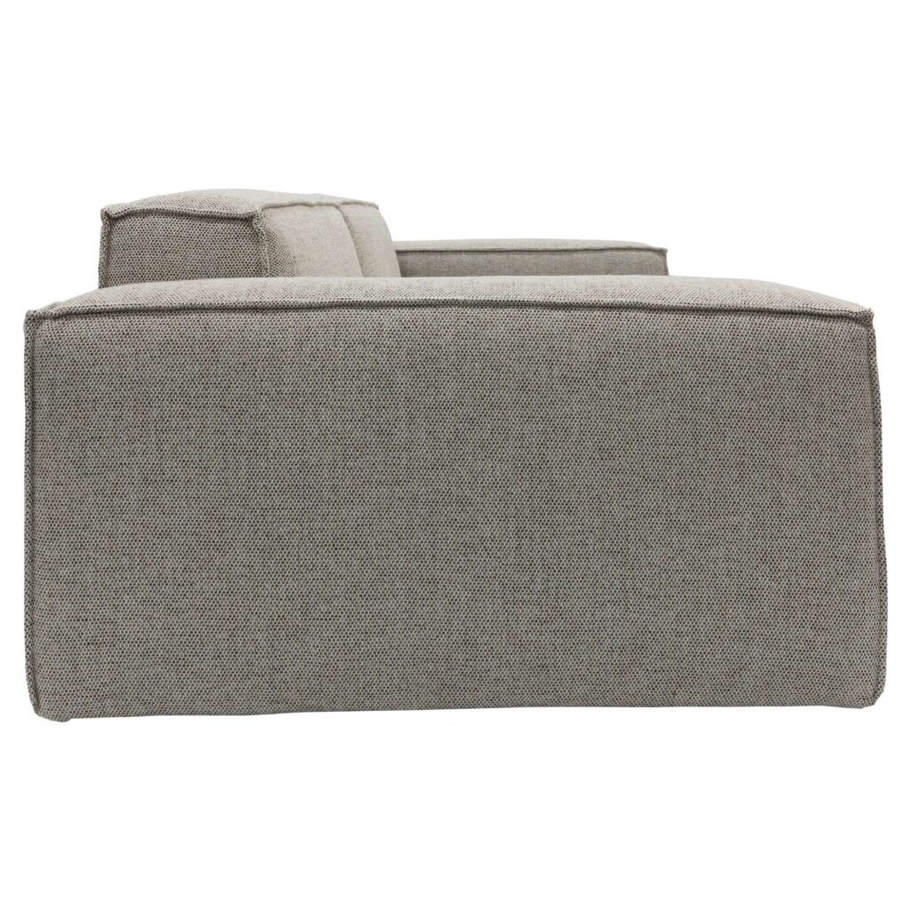 Atticus 3 Seat Sofa Pepper No Cushion_2 Side