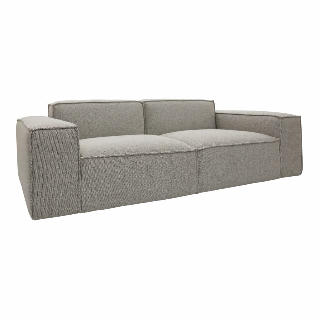 Atticus 3 Seat Sofa Pepper No Cushion_3 Front Angle