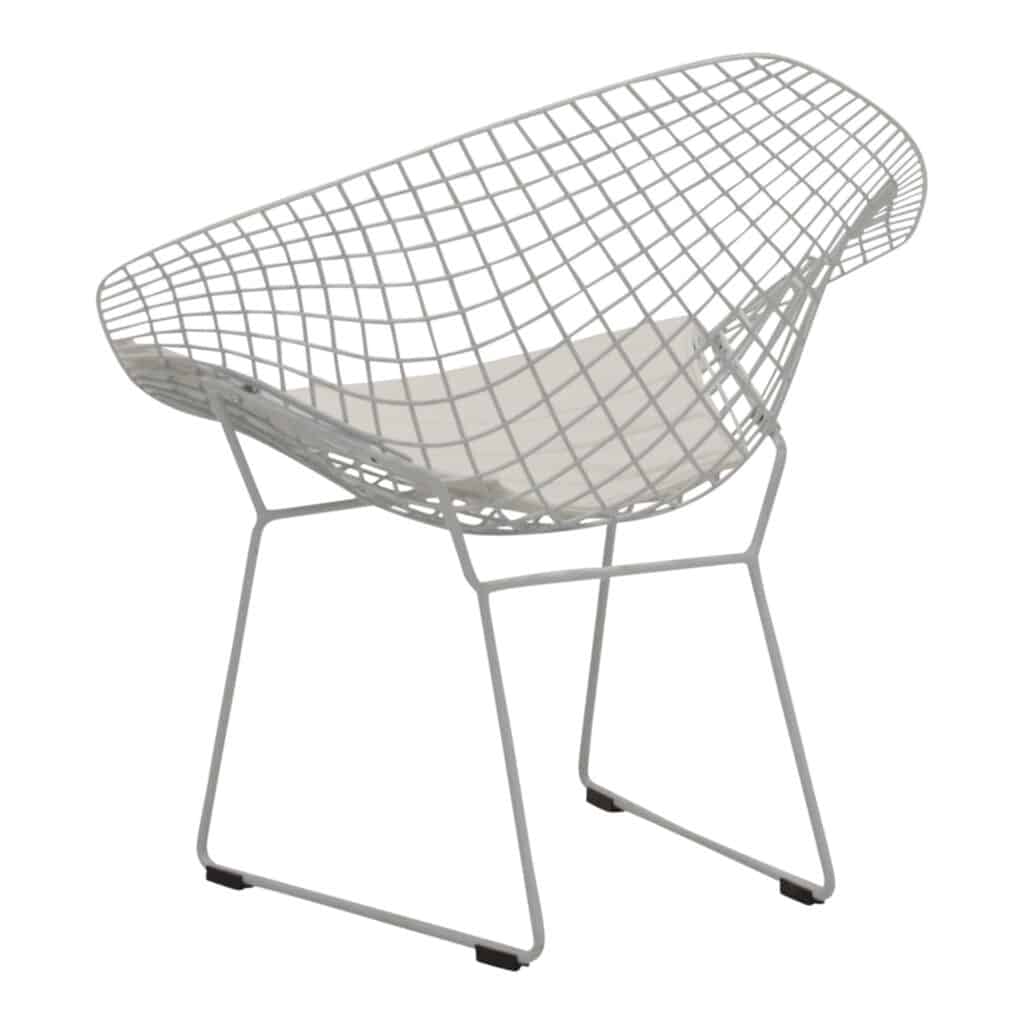 Bertoia Occasional Chair White_4 Back Angle_1
