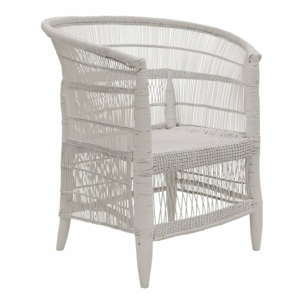Malawi Occasional Chair White_3 Front Angle