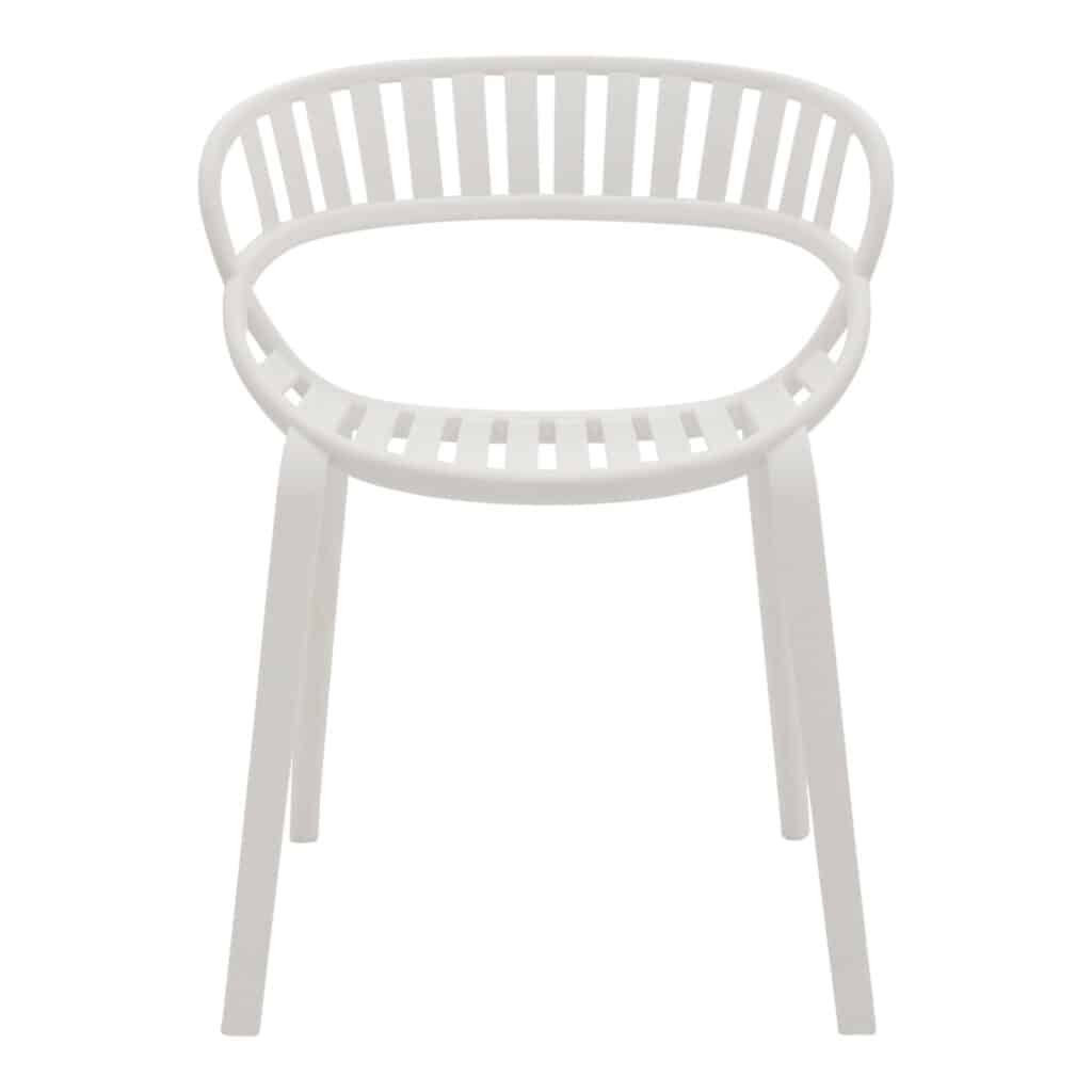 Moulded Outdoor Dining Chair White_1 Front_1