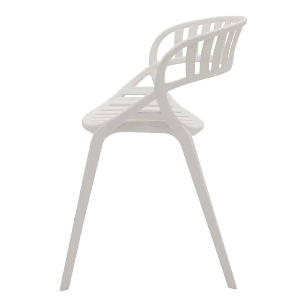 Moulded Outdoor Dining Chair White_4 Side_1