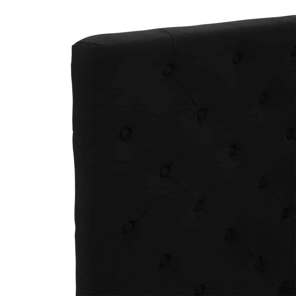Buttoned Queen Headboard Black_3 Detail