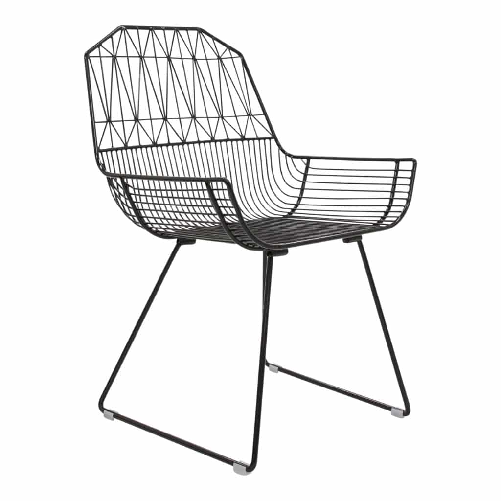 Lattice Outdoor Occasional - Armchair Black_3 Front Angle