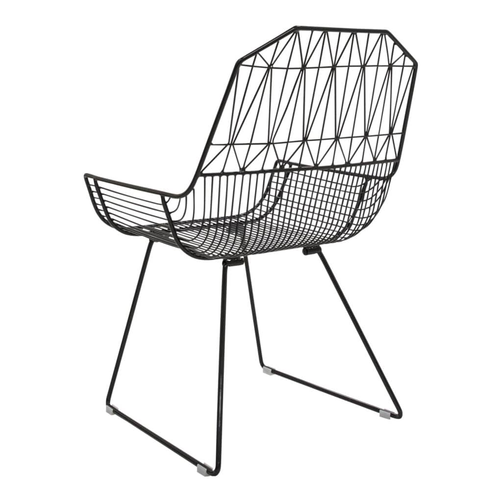 Lattice Outdoor Occasional - Armchair Black_4 Back Angle