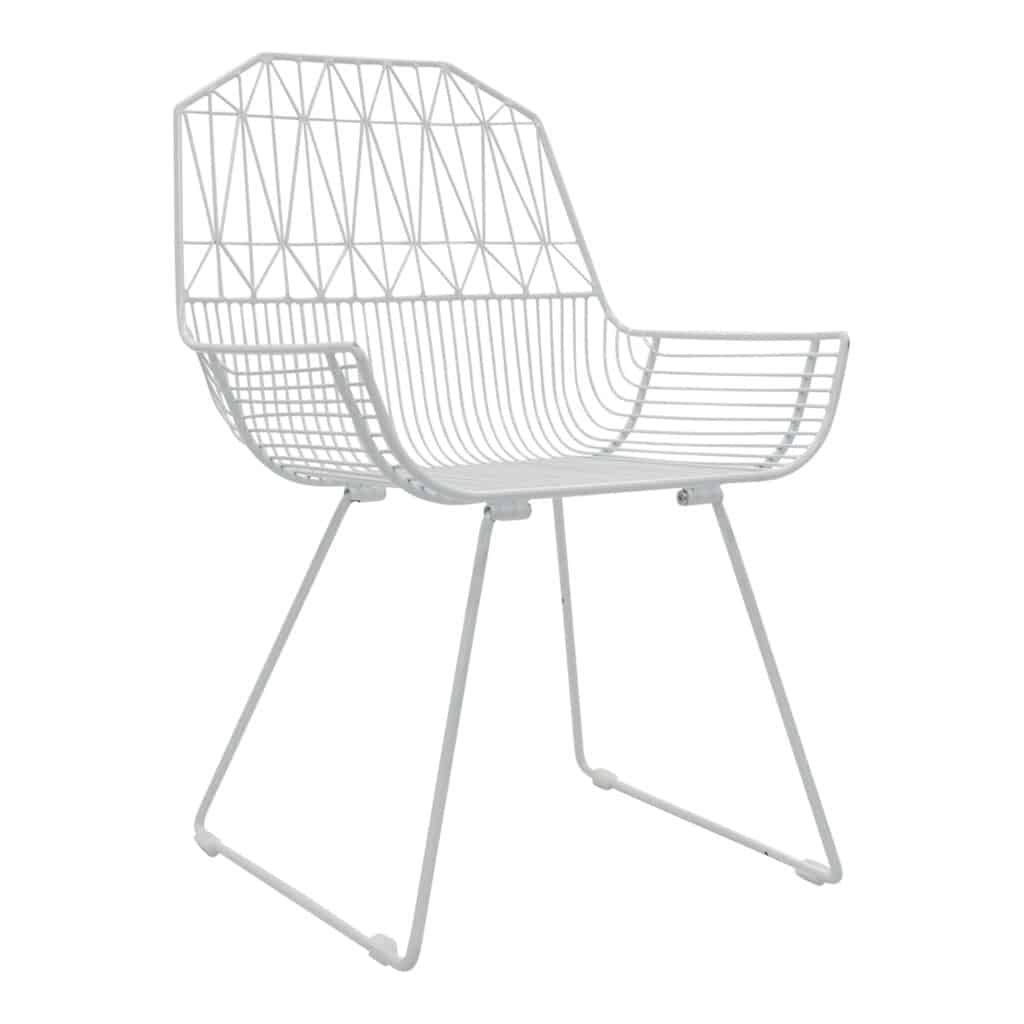 Lattice Outdoor Occasional - Armchair White_3 Front Angle