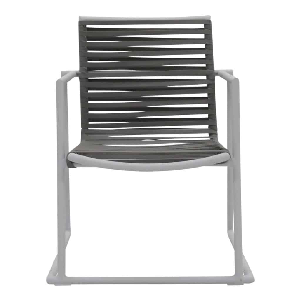Rope Outdoor Dining Chair White-Grey_1 Front