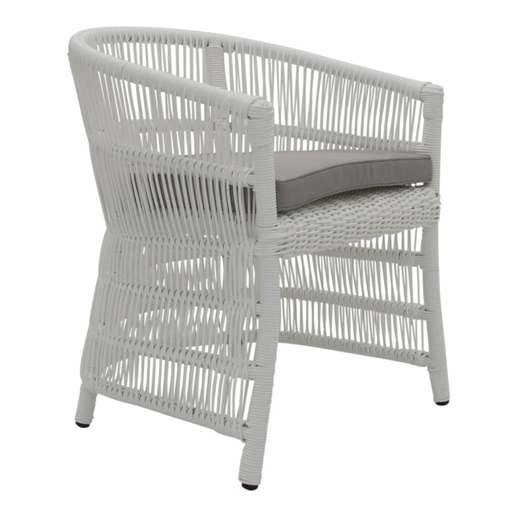 Weave Outdoor Occasional-Armchair White_3 Front Angle