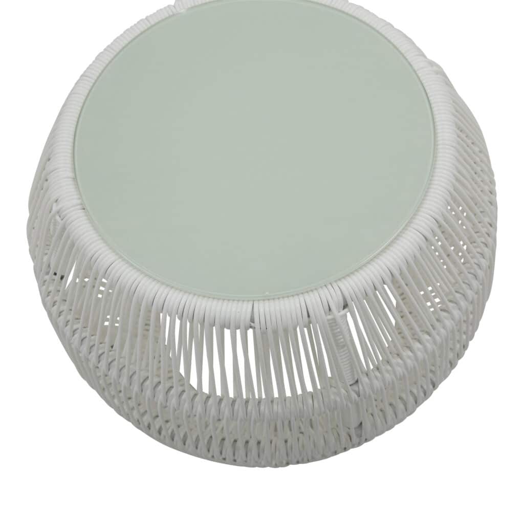 Weave Side Table White_3 Material