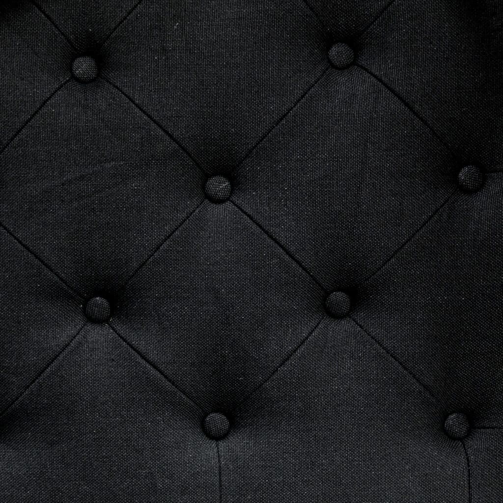 Buttoned Queen Headboard Black_4 Material