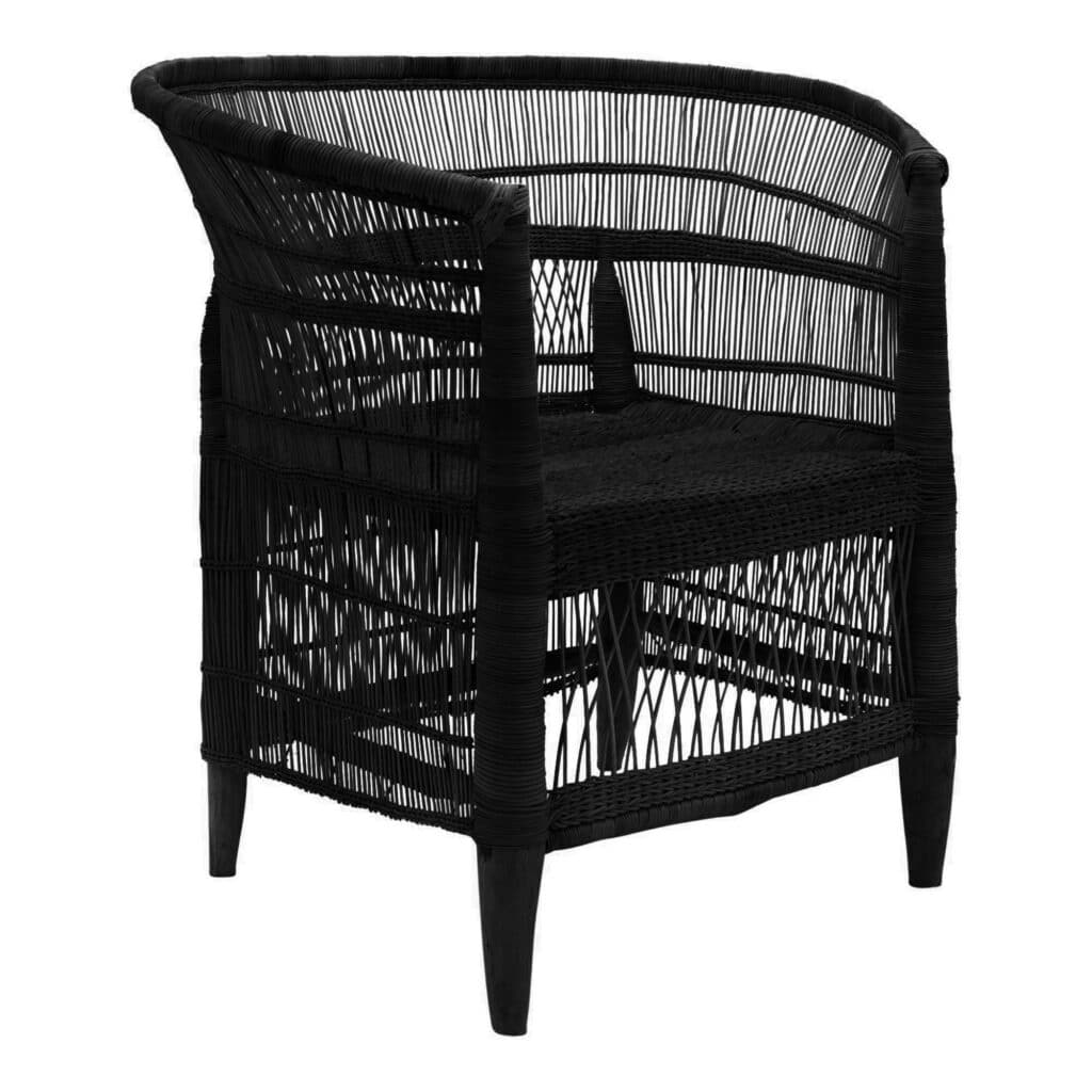 Malawi Occasional Chair Black_3 Front Angle