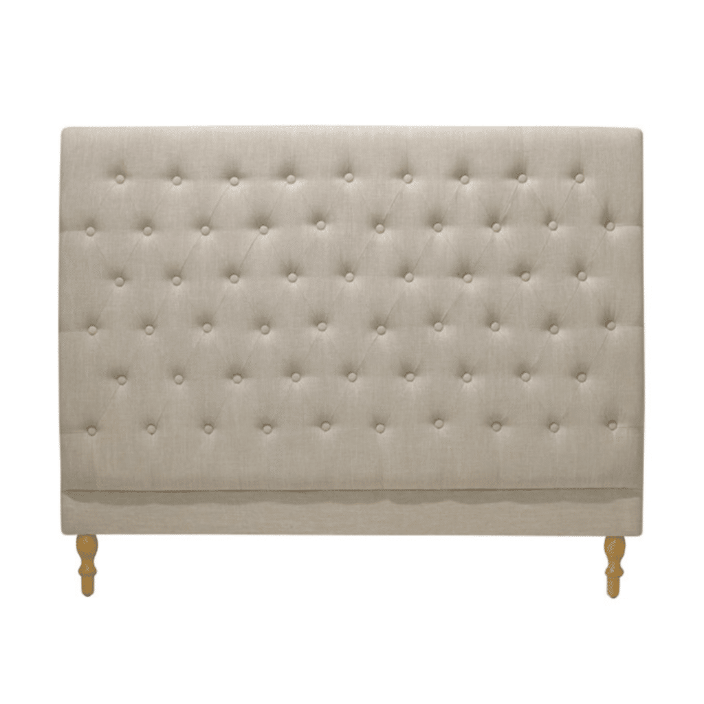 Buttoned King Headboard Taupe For Rent
